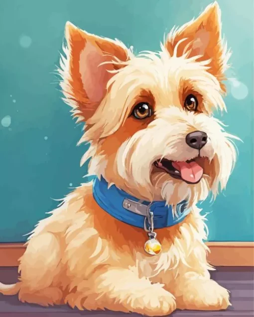 Cartoon Westie Dog Diamond Painting