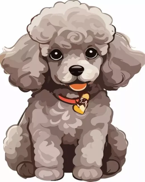 Cartoon Cute poodle Diamond Painting