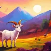 Cartoon Goat Diamond Painting