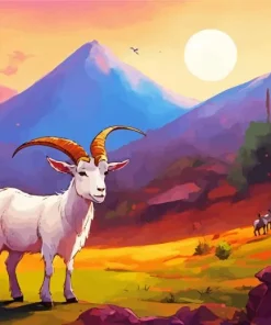 Cartoon Goat Diamond Painting