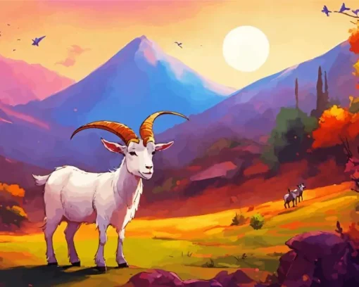 Cartoon Goat Diamond Painting