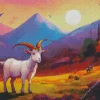 Cartoon Goat Diamond Painting