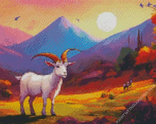 Cartoon Goat Diamond Painting