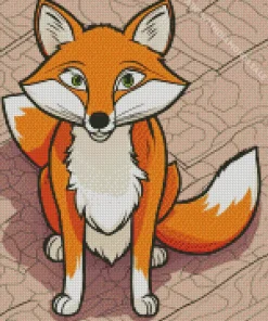 Cartoon Red Fox Diamond Painting