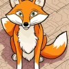 Cartoon Red Fox Diamond Painting