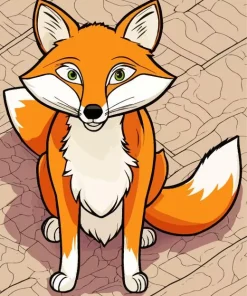 Cartoon Red Fox Diamond Painting