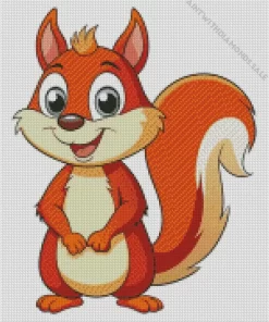 Cartoon Squirrel Art Diamond Painting