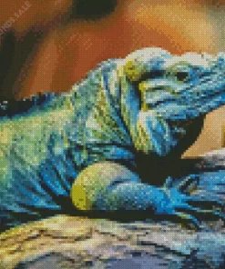 Cayman Blue Iguana Diamond Painting