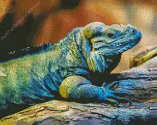 Cayman Blue Iguana Diamond Painting