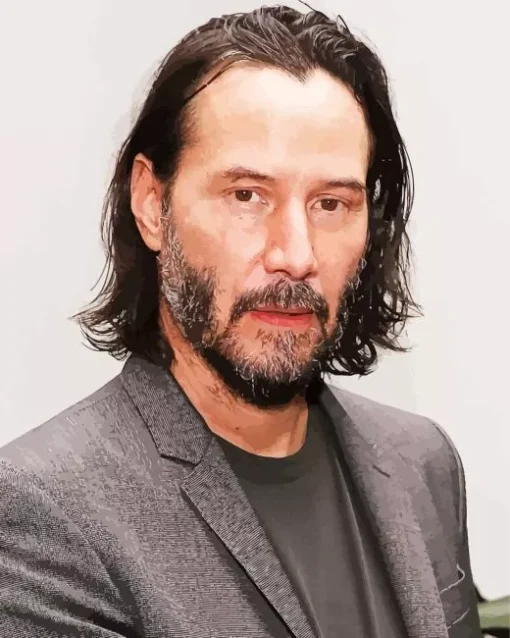 Charismatic Keanu Reeves Diamond Painting