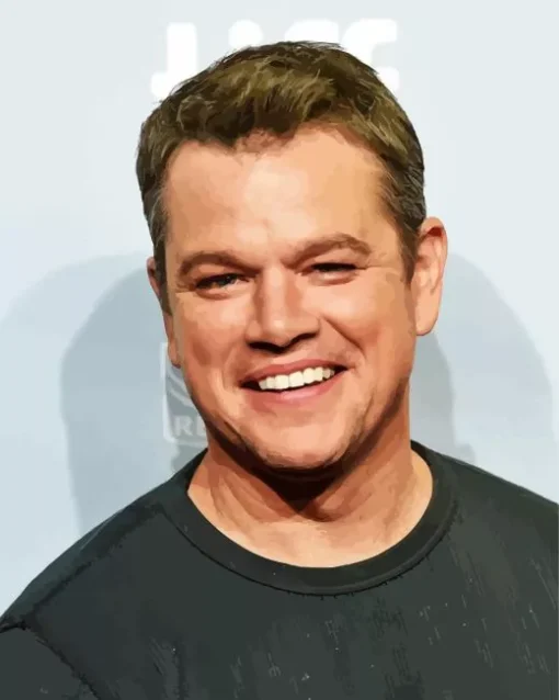 Charismatic Matt Damon Diamond Painting