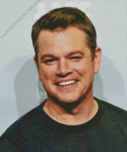 Charismatic Matt Damon Diamond Painting