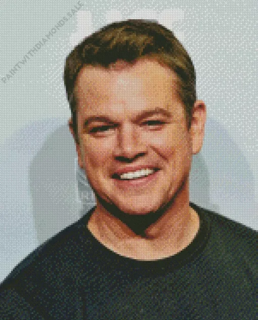 Charismatic Matt Damon Diamond Painting