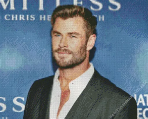 Charming Chris Hemsworth Diamond Painting