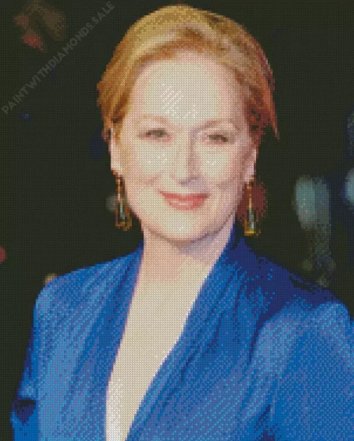 Charming Meryl Streep In A Blue Dress Diamond Painting