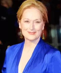 Charming Meryl Streep In A Blue Dress Diamond Painting