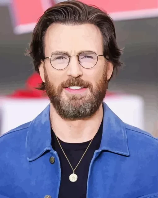 Chris Evans With A Beard Diamond Painting