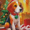 Christmas Beagle Dog Diamond Painting