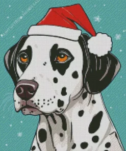 Christmas Dalmatian Diamond Painting