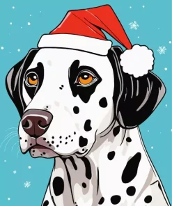 Christmas Dalmatian Diamond Painting