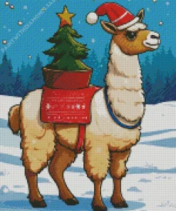 Christmas Llama Diamond Painting