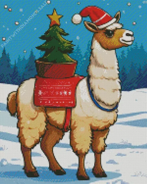 Christmas Llama Diamond Painting