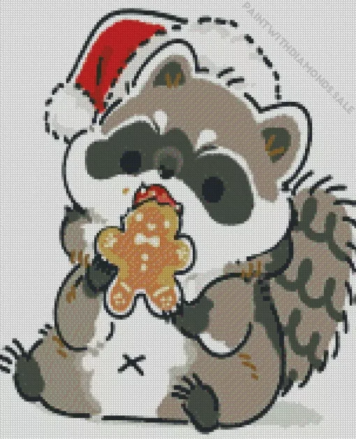 Christmas Raccoon Diamond Painting