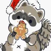 Christmas Raccoon Diamond Painting