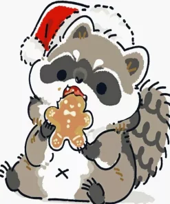 Christmas Raccoon Diamond Painting