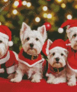 Christmas Westies Diamond Painting