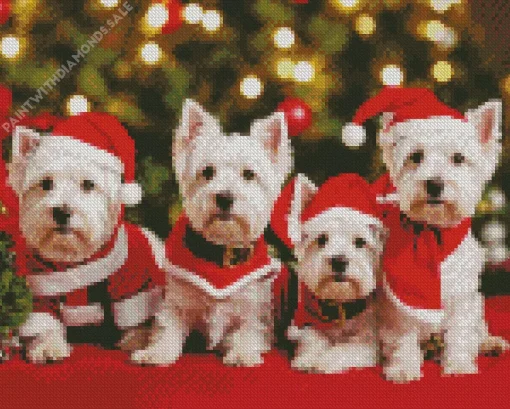 Christmas Westies Diamond Painting