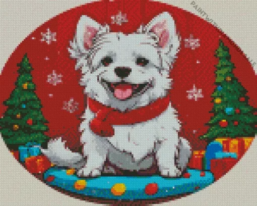 Christmas Westy Diamond Painting