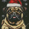 Christmas Pug Diamond Painting