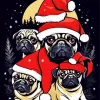 Christmas Pugs Family Diamond Painting