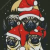 Christmas Pugs Family Diamond Painting