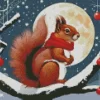 Christmas Squirrel Diamond Painting