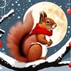 Christmas Squirrel Diamond Painting