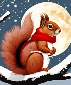 Christmas Squirrel Diamond Painting