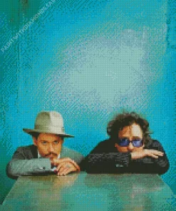 Classy Johnny Depp And Tim Burton Diamond Painting