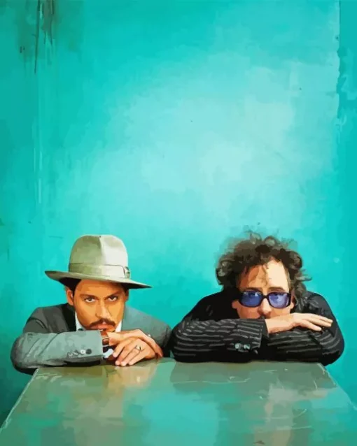 Classy Johnny Depp And Tim Burton Diamond Painting