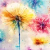 Colorful Dandelion Diamond Painting