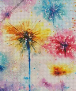 Colorful Dandelion Diamond Painting