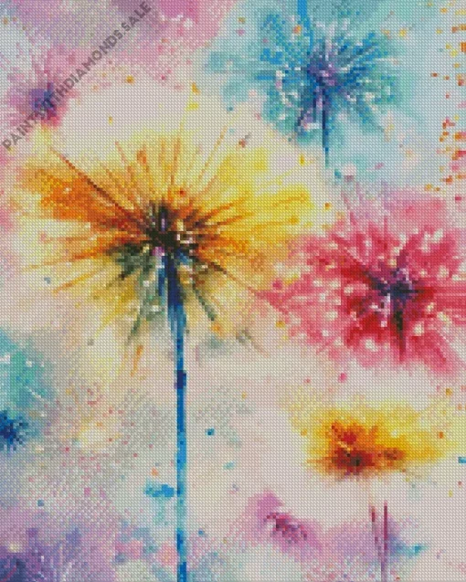 Colorful Dandelion Diamond Painting