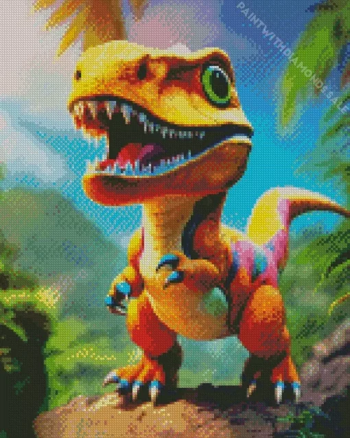 Colorful Dinosaur Diamond Painting