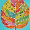 Colorful Monstera Leaf Diamond Painting