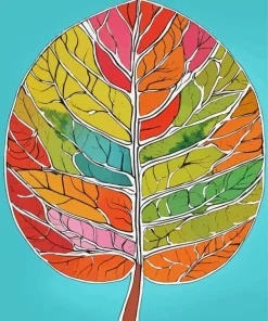 Colorful Monstera Leaf Diamond Painting