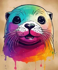 Colorful Otter Diamond Painting