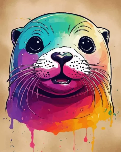 Colorful Otter Diamond Painting