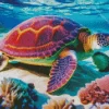 Colorful Sea Turtle Diamond Painting