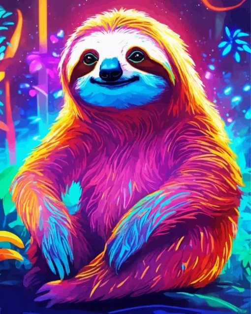 Colorful Sloth Diamond Painting